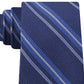 Tommy Hilfiger Men's Classic Textured Stripe Tie Navy Size Regular