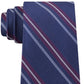Tommy Hilfiger Men's Classic Textured Stripe Tie Red Size Regular
