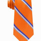 Tommy Hilfiger Men's Bronx Stripe Silk Tie Orange One Size