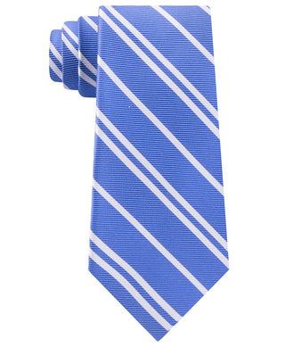 Tommy Hilfiger Men's Flatiron Stripe Tie Navy Size Regular