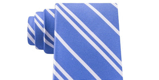 Tommy Hilfiger Men's Flatiron Stripe Tie Navy Size Regular