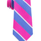 Tommy Hilfiger Men's Bright Medium Stripe Tie Pink Size Regular
