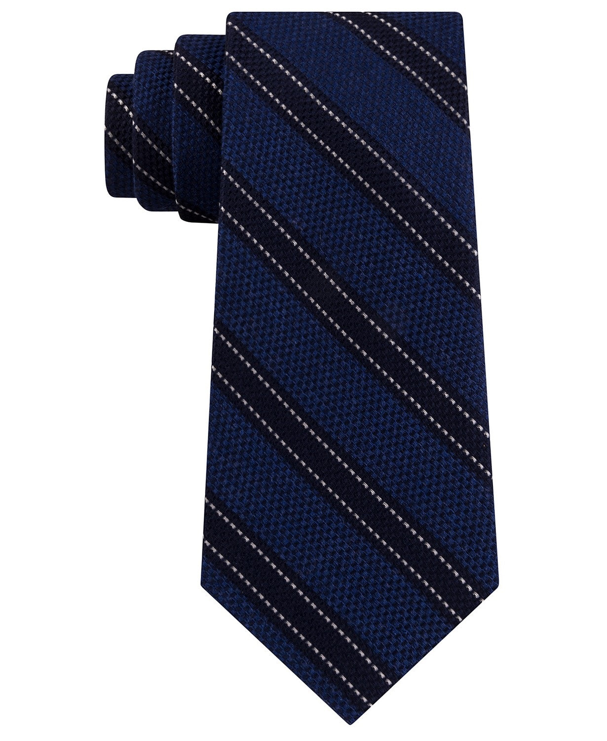 Tommy Hilfiger Men's Stitch Line Stripe Tie Brightblue Size Regular