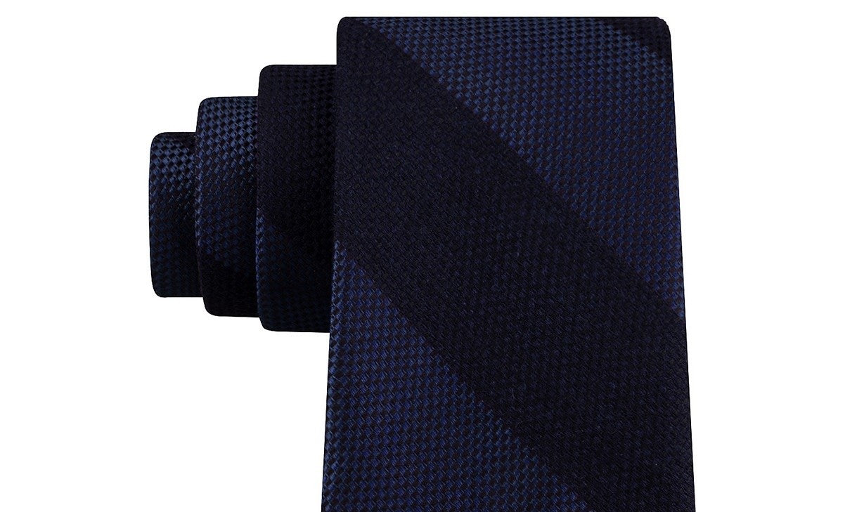 Tommy Hilfiger Men's Andy Stripe Tie Navy Size Regular