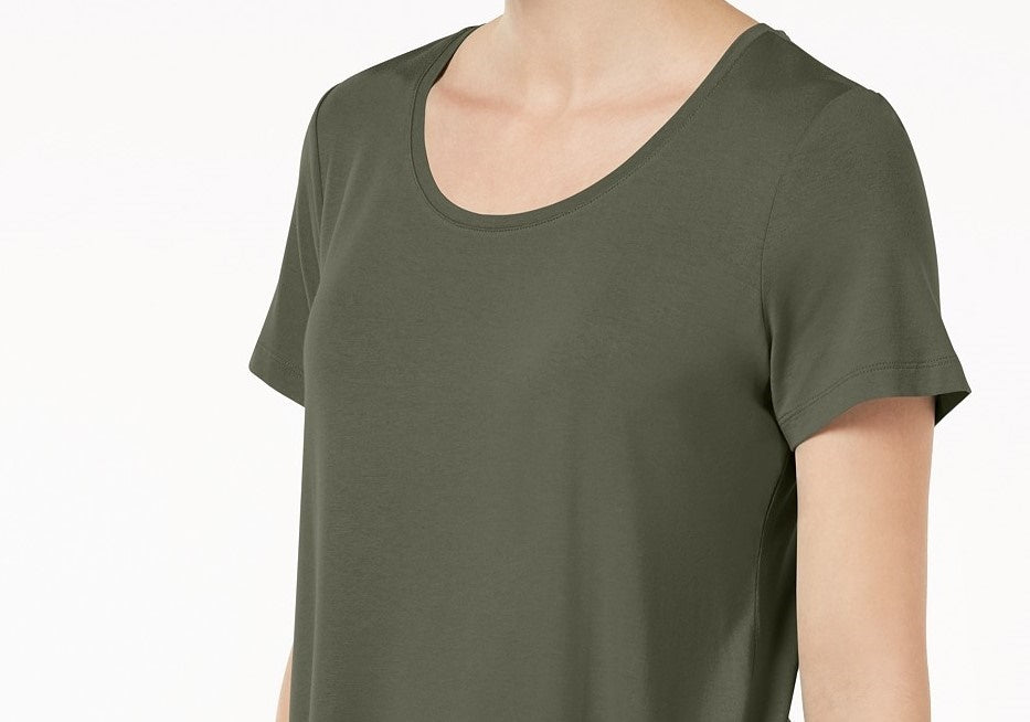 JM Collection Women's Collection Scoop-Neck Top Green Size Small