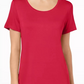 JM Collection Women's Scoop Neck Top Medium Pink Size Medium