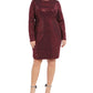 B Darlin Women's Trendy Plus Size Sequined Bodycon Dress Red Size 22