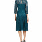 SL Fashions Women's Sequin Lace Dress Green Size 10