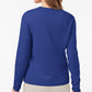 Karen Scott Women's Petite Crew-Neck Cardigan Blue Size Small