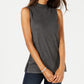 JM Collection Women's Sleeveless Mock-Turtleneck Sweater Gray Size XX-Large
