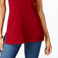 JM Collection Women's Sleeveless Mock-Turtleneck Sweater Red Size Small