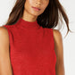JM Collection Women's Sleeveless Mock-Turtleneck Sweater Red Size 2XL