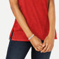 JM Collection Women's Sleeveless Mock-Turtleneck Sweater Red Size 2XL