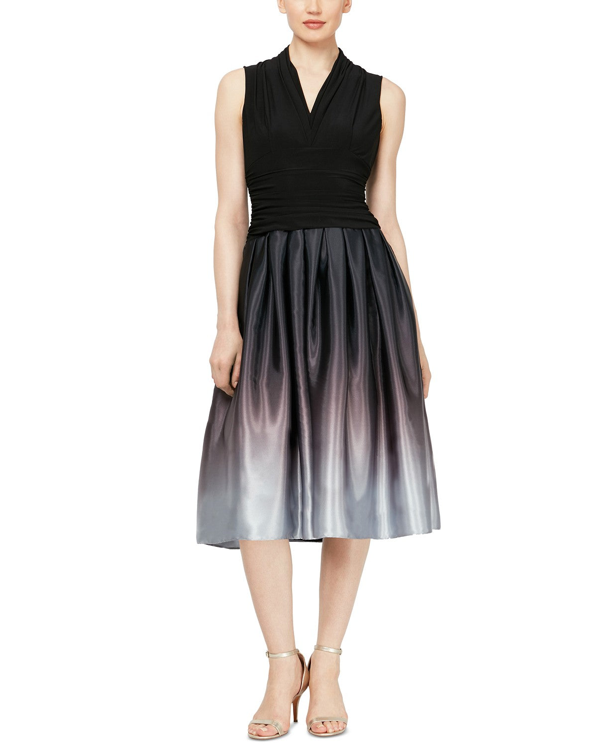 Sl Fashions Women's Ombre Party Dress Black Size 6