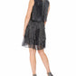 LSNY Fashions Women's Metallic Tiered Shift Dress Black Size 14