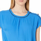 Vince Camuto Women's Button Shoulder Top Dark Blue Size Medium