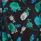 Vince Camuto Women's Floral-Print Foldover-Hem Top Black Size Large