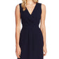 Vince Camuto Women's Surplice-Neck Asymmetrical-Hem Dress Navy Size 6