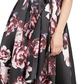 Sl Fashions Women's Floral Party Dress Charcoal Size 14