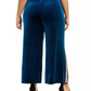 MSK Women's Plus Size Embellished Velvet Pants Blue Size 2 Extra Large