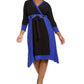 Love Squared Women's Plus Size Trendy Grommet Waist Dress Blue Size 1X