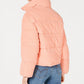 Collection B Juniors' Cropped Corduroy Puffer Coat Pink Size Extra Large