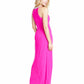 Royalty Women's  Halter Full-Length Body Con Formal Dress Pink Size Small