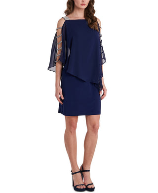 MSK Women's Embellished Dress Navy Size Medium