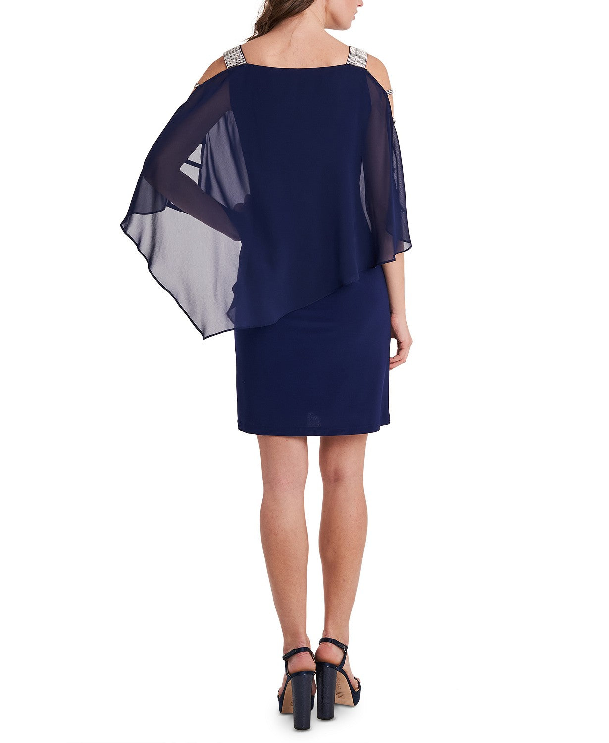 MSK Women's Embellished Dress Navy Size Medium