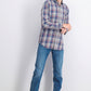Weatherproof  Men's Plaid Sweater Gray Size Small