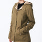 Collection B Juniors' Hooded Anorak Jacket  Brown Size Medium