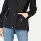 Collection B Juniors' Hooded Anorak Jacket Black Size Small