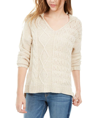 American Rag Juniors'' Multi-Stitch Hoodie Beigekhaki Size Medium