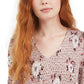 American Rag Juniors' Printed Smocked Top Pink Size Medium