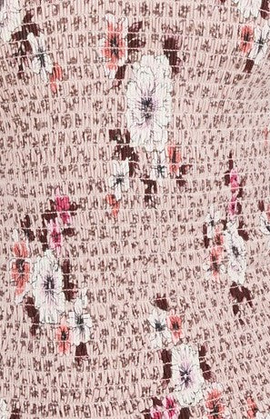 American Rag Juniors' Printed Smocked Top Pink Size Medium