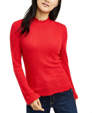 American Rag Juniors' Mock-Neck Top Red Size Small