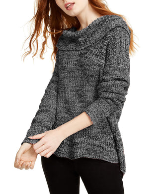 American Rag Juniors' Cowlneck Sweater Black Size Large