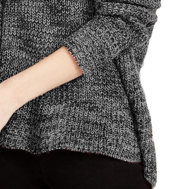 American Rag Juniors' Cowlneck Sweater Black Size Large