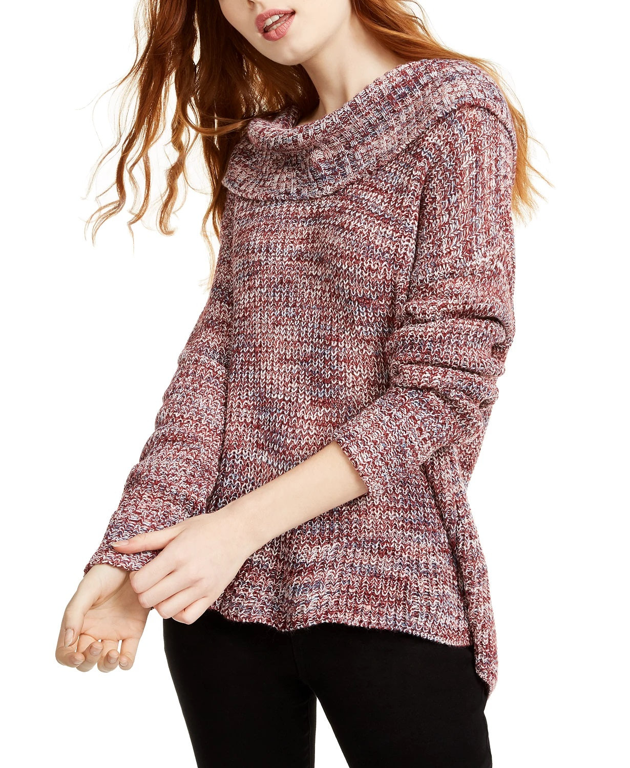 American Rag Juniors'' Cowlneck Sweater Red Size Extra Small