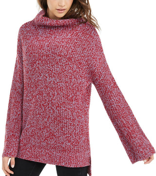 American Rag Juniors' Women's Flare-Sleeved High-Low Sweater Red Size X-Small