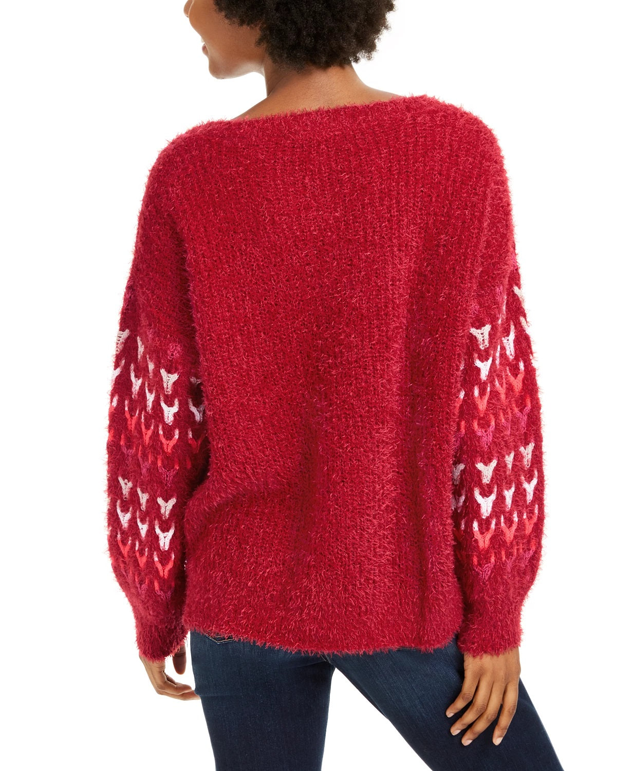 American Rag Juniors' Textured Sweater Red Size X-Small