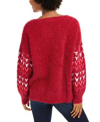 American Rag Juniors' Textured Sweater Red Size X-Small