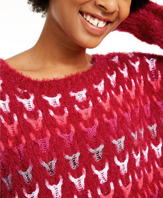 American Rag Juniors' Textured Sweater Red Size X-Small