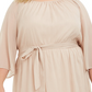 City Studios Women's Plus Size Trendy Tie-Waist Metallic Dress Gold Size 2X