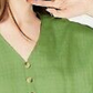 Planet Gold Juniors' Button-Up Smocked Top Dark Green Size Extra Large