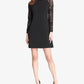 Tommy Hilfiger Women's Lace-Sleeve A-Line Dress Black Size SQUARE 18