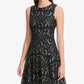 Tommy Hilfiger Women's Lace Fit & Flare Dress Silver Size 16