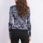 Planet Gold Juniors' Tie-Dye Mock Neck Top Black Size Small