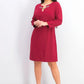 Tommy Hilfiger Women's Scuba Crepe Grommet Top Pocket Dress Red Size 4