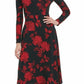 Tommy Hilfiger Women's Floral-Print Fit & Flare Dress Black Size 18